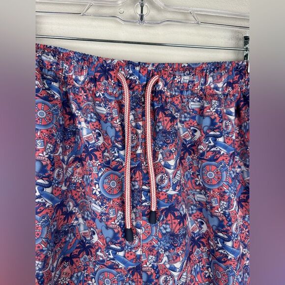 Peter Millar Tic Tac Tatt Blue Pattern Swim Trucks Men’s Sz L - Picture 4 of 5
